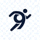 九游体育官方LOGO，橙色与深蓝色组合的体育品牌标志